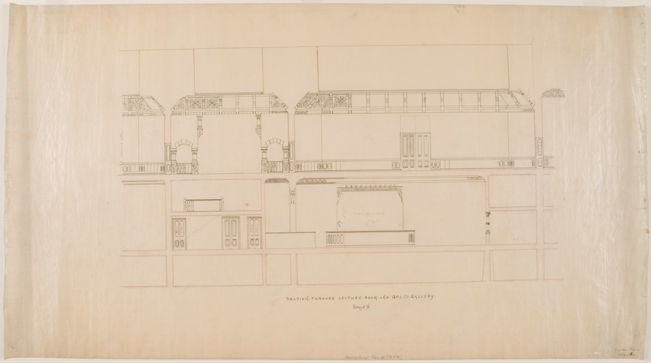 Frank Furness section drawing