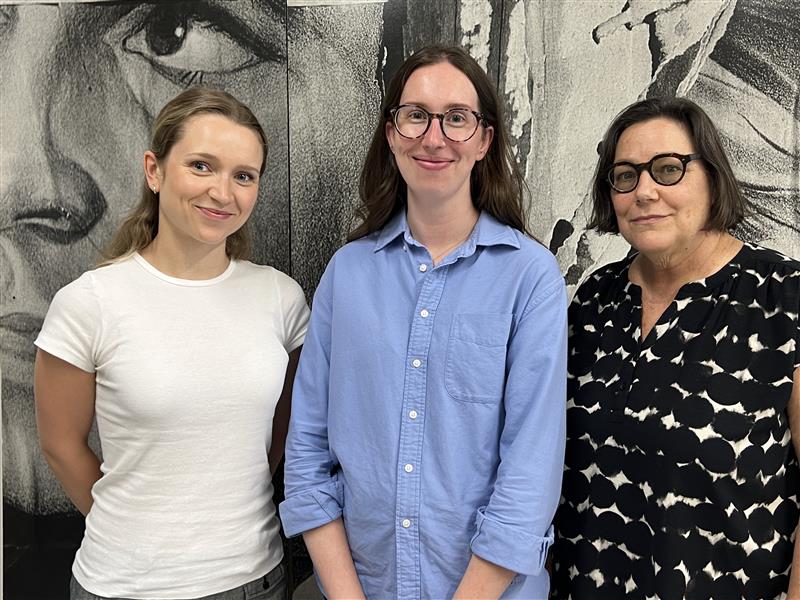 From left to right: Lauren Stroupe, Conservation Technician; Ashley Stanford, Associate Conservator and NYC Studio Manager; and Nancy Reinhold, Senior Photograph Conservator.