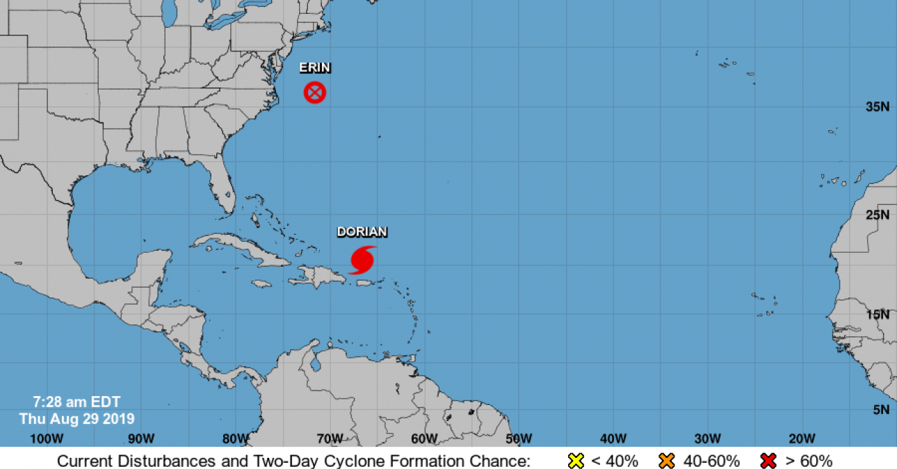 Hurricane Dorian radar image