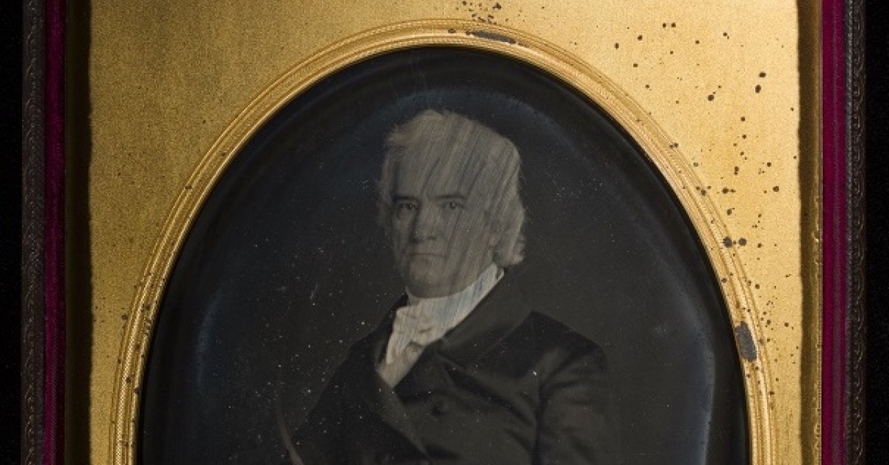 After-treatment reference image of a daguerrreotype portrait of George Mifflin Dallas