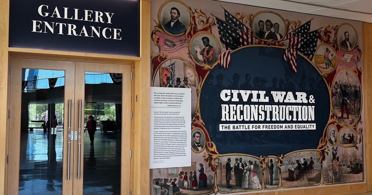 Gallery entrance to the National Constitution Center's Civil War and Reconstruction exhibit