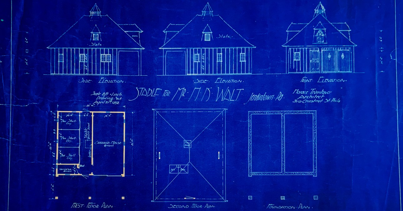 Blue print of stable
