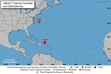 Hurricane Dorian radar image