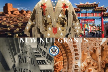 Collage of images representing projects funded by NEH grants. NEH Announces $28.1 Million for 204 Humanities Projects Nationwide.