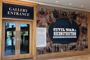Gallery entrance to the National Constitution Center's Civil War and Reconstruction exhibit