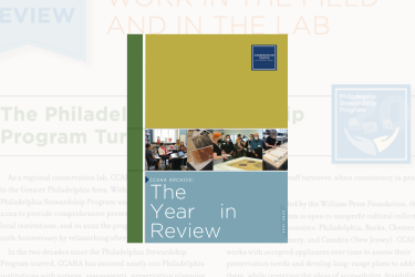 Graphic of the front of the new annual report publication CCAHA Archive