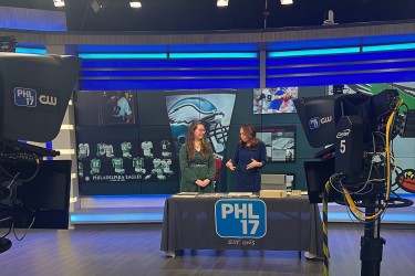 CCAHA Paper Conservator Chloe Houseman present preservation tips on TV station PHL17