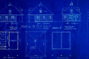 Blue print of stable